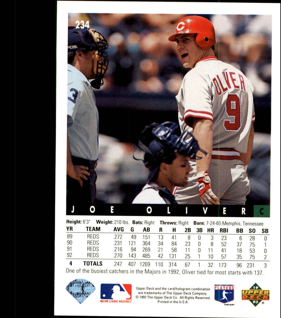A0487- 1993 Upper Deck Baseball Karte #S 1-250 - You Pick- 15 + Gratis US Schiff - Bild 432 von 464