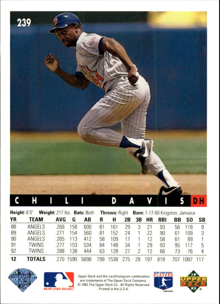 A0487- 1993 Upper Deck Baseball Karte #S 1-250 - You Pick- 15 + Gratis US Schiff - Bild 442 von 464