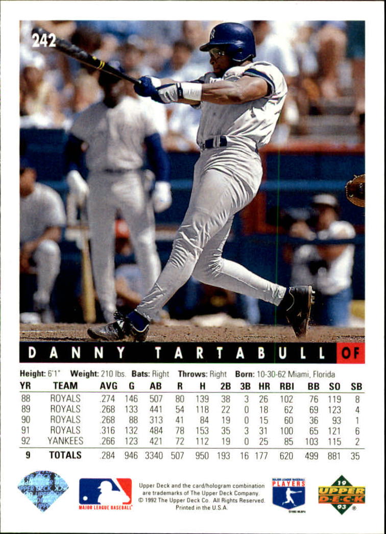 A0487- 1993 Upper Deck Baseball Karte #S 1-250 - You Pick- 15 + Gratis US Schiff - Bild 448 von 464