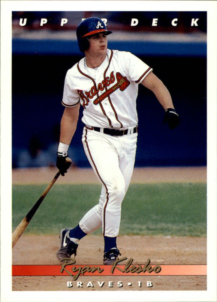 Ryan Klesko 1995 Upper Deck #296 Atlanta Braves Baseball Card