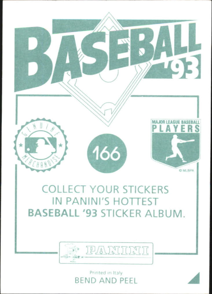 1993 Panini Stickers #166 Eric Karros ROY back image
