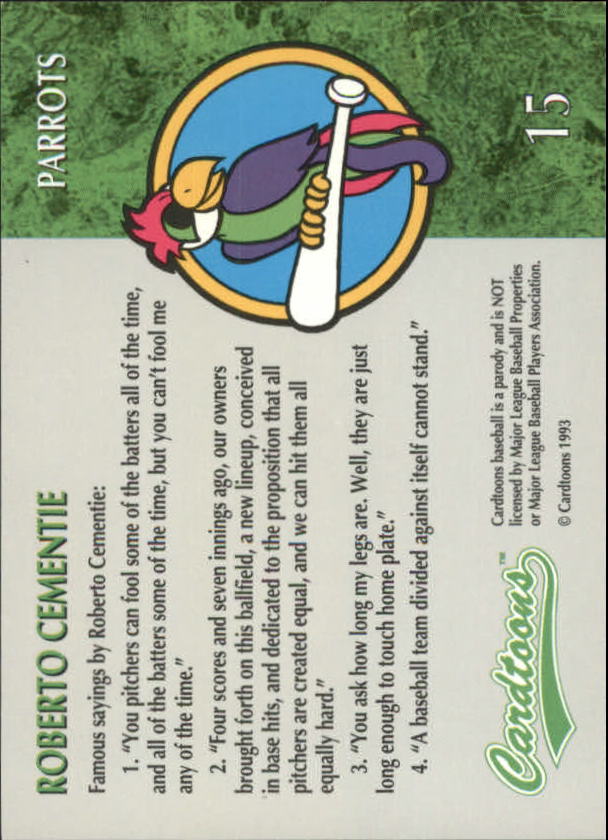 Sports Card Back
