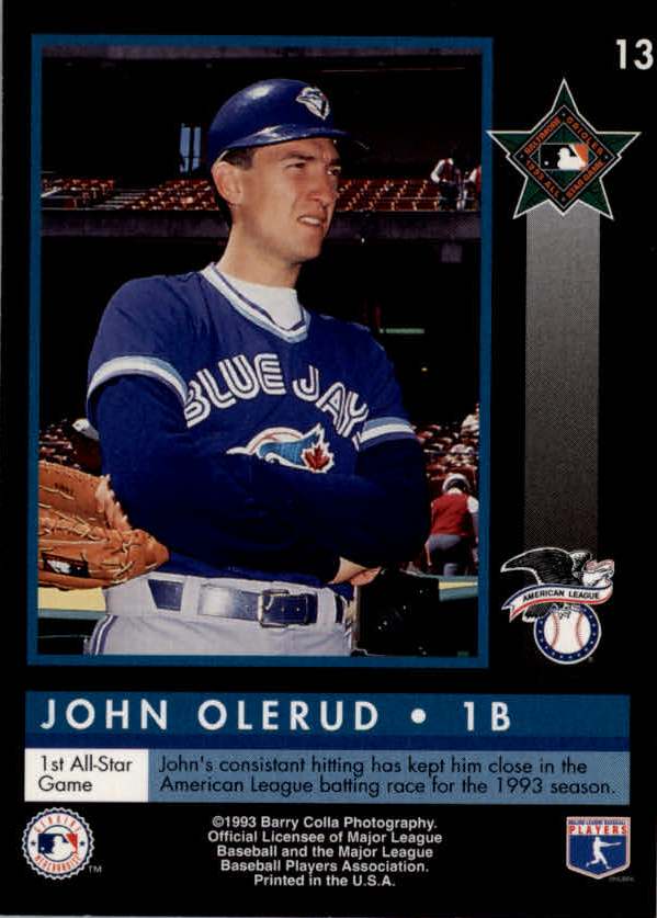 1993 Colla All-Star Game #13 John Olerud back image