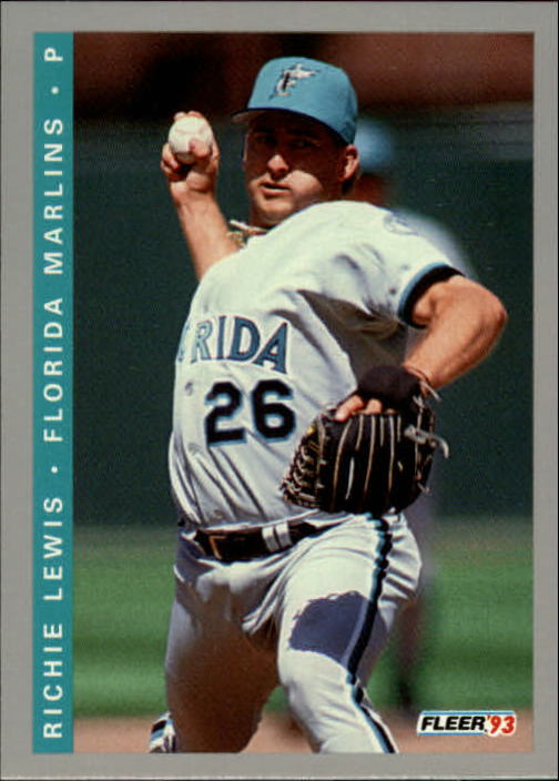 1993 Fleer Final Edition #65 Richie Lewis RC UER/Refers to place of birth and/residence as Illinois instead of Indiana