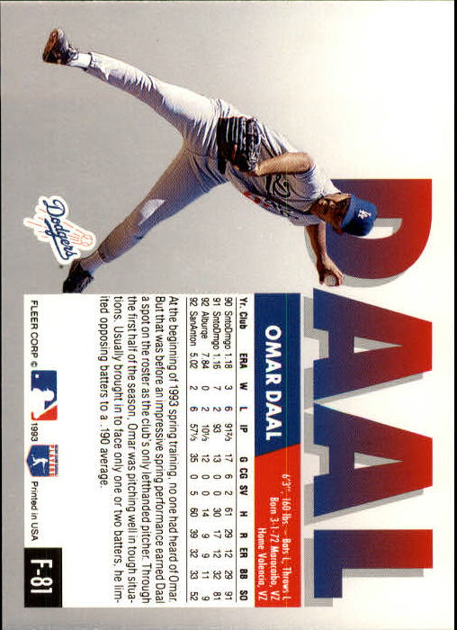 A0291- 1993 Fleer Final Edition BB 1-200 +Rookies -You Pick- 15+ FREE US SHIP - Picture 159 of 389