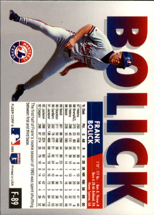 A0291- 1993 Fleer Final Edition BB 1-200 +Rookies -You Pick- 15+ FREE US SHIP - Picture 175 of 389