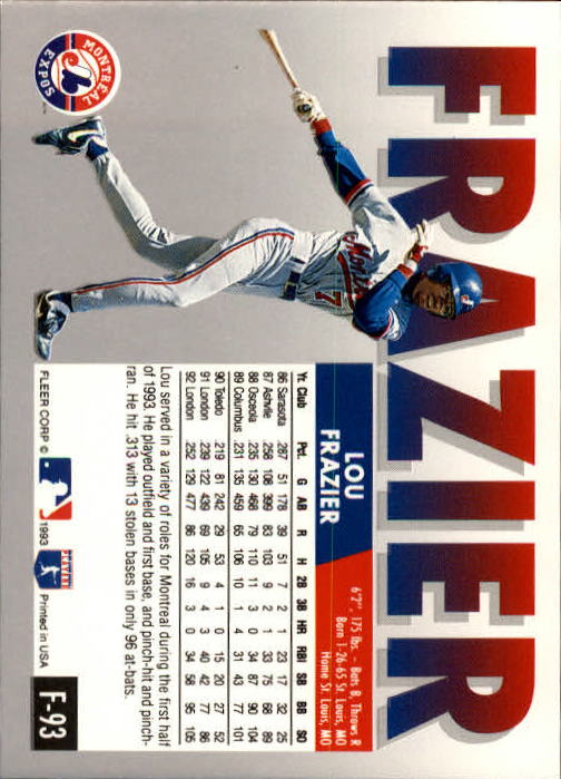 A0291- 1993 Fleer Final Edition BB 1-200 +Rookies -You Pick- 15+ FREE US SHIP - Picture 183 of 389
