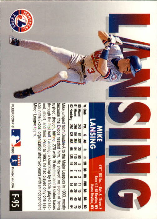 A0291- 1993 Fleer Final Edition BB 1-200 +Rookies -You Pick- 15+ FREE US SHIP - Picture 187 of 389