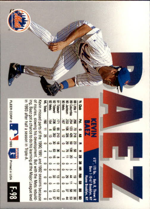 A0291- 1993 Fleer Final Edition BB 1-200 +Rookies -You Pick- 15+ FREE US SHIP - Picture 193 of 389