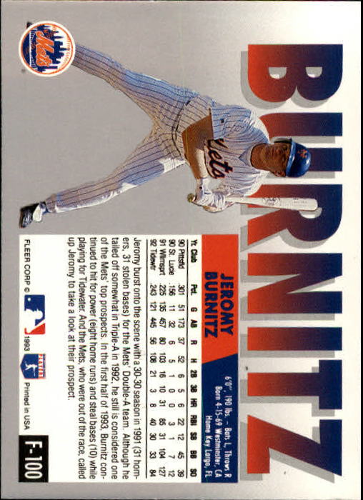 A0291- 1993 Fleer Final Edition BB 1-200 +Rookies -You Pick- 15+ FREE US SHIP - Picture 197 of 389