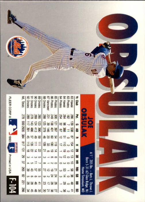 A0291- 1993 Fleer Final Edition BB 1-200 +Rookies -You Pick- 15+ FREE US SHIP - Picture 205 of 389