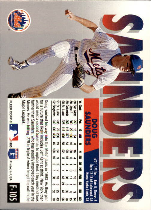 A0291- 1993 Fleer Final Edition BB 1-200 +Rookies -You Pick- 15+ FREE US SHIP - Picture 207 of 389