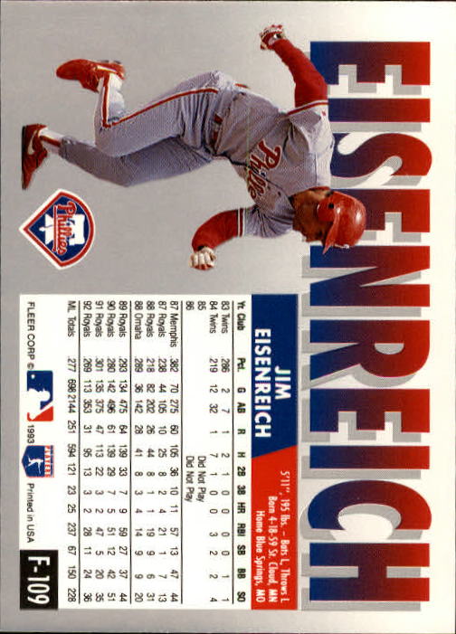 A0291- 1993 Fleer Final Edition BB 1-200 +Rookies -You Pick- 15+ FREE US SHIP - Picture 215 of 389