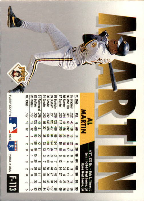 A0291- 1993 Fleer Final Edition BB 1-200 +Rookies -You Pick- 15+ FREE US SHIP - Picture 223 of 389