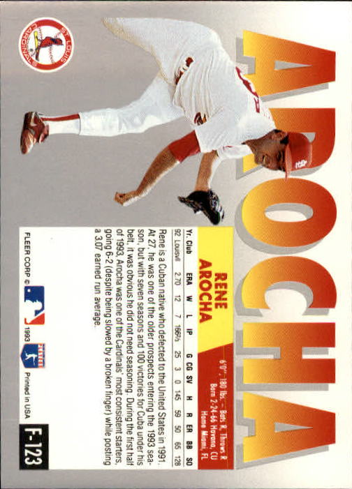 A0291- 1993 Fleer Final Edition BB 1-200 +Rookies -You Pick- 15+ FREE US SHIP - Picture 243 of 389