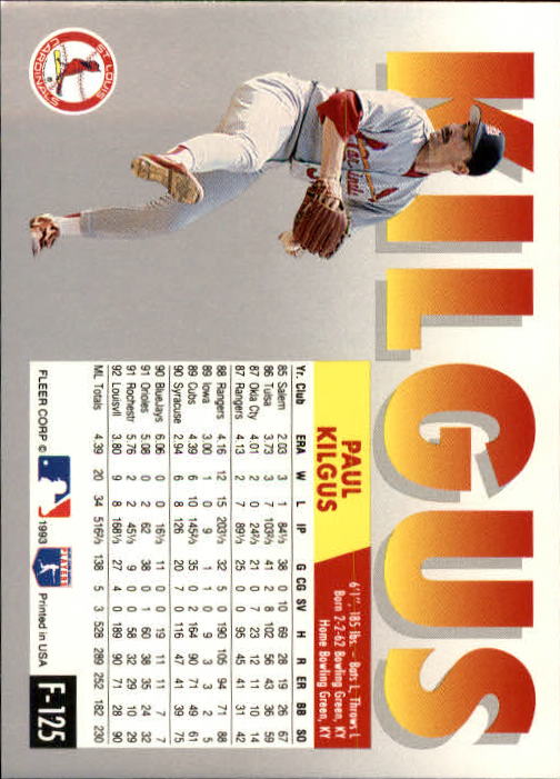 A0291- 1993 Fleer Final Edition BB 1-200 +Rookies -You Pick- 15+ FREE US SHIP - Picture 247 of 389
