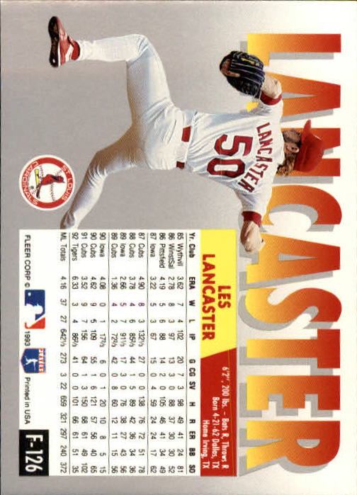 A0291- 1993 Fleer Final Edition BB 1-200 +Rookies -You Pick- 15+ FREE US SHIP - Picture 249 of 389