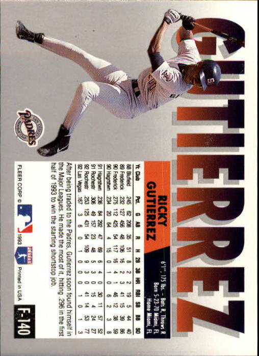 A0291- 1993 Fleer Final Edition BB 1-200 +Rookies -You Pick- 15+ FREE US SHIP - Picture 275 of 389