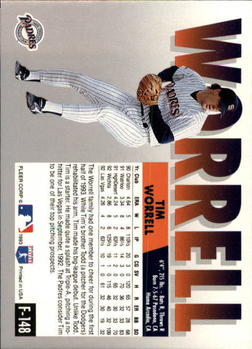 A0291- 1993 Fleer Final Edition BB 1-200 +Rookies -You Pick- 15+ FREE US SHIP - Picture 291 of 389