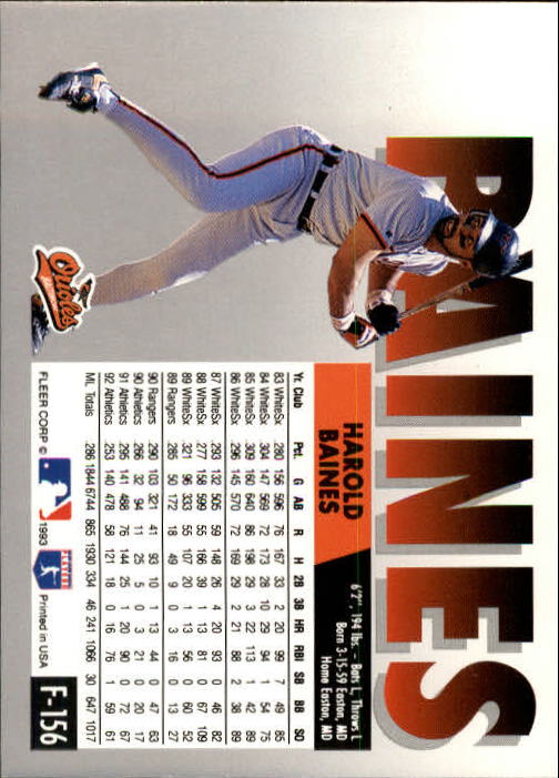A0291- 1993 Fleer Final Edition BB 1-200 +Rookies -You Pick- 15+ FREE US SHIP - Picture 307 of 389