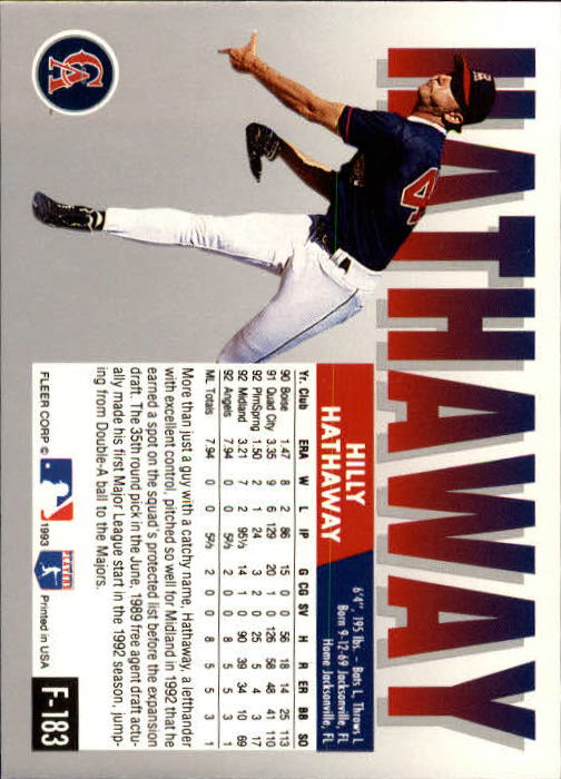 A0291- 1993 Fleer Final Edition BB 1-200 +Rookies -You Pick- 15+ FREE US SHIP - Picture 359 of 389
