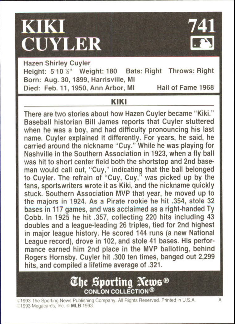 A1235- 1992-1993 Conlon TSN Baseball Cards 501-750 -You Pick- 15+ FREE US SHIP - Bild 425 von 443