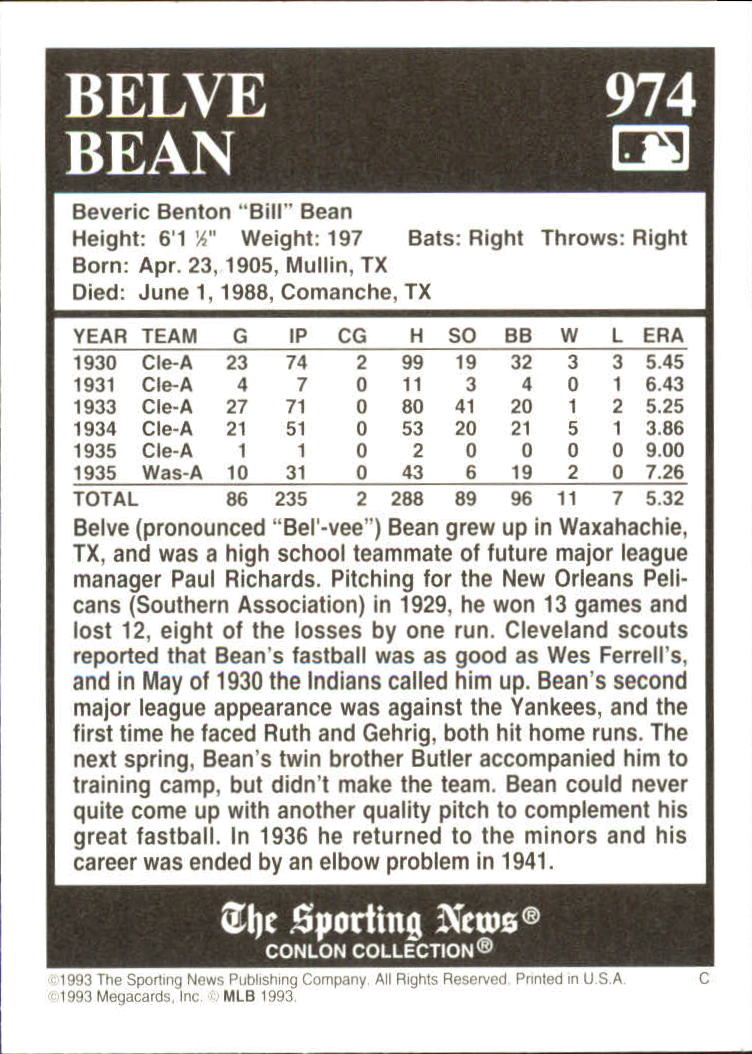 Sports Card Back