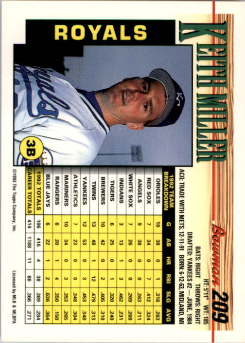 A0118- 1993 Bowman Baseball Karte #S 1-250 + Rookies -du Pick- 15 + Gratis US - Bild 401 von 479