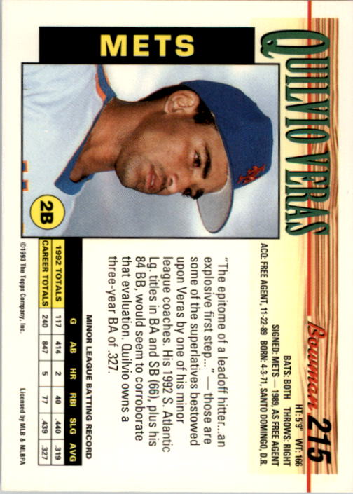 A0118- 1993 Bowman Baseball Karte #S 1-250 + Rookies -du Pick- 15 + Gratis US - Bild 413 von 479