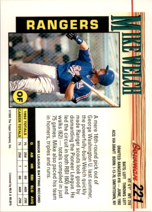 A0118- 1993 Bowman Baseball Karte #S 1-250 + Rookies -du Pick- 15 + Gratis US - Bild 425 von 479