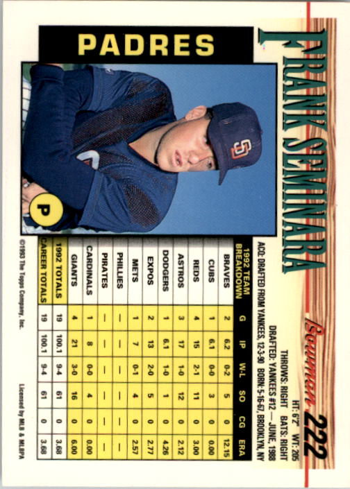 A0118- 1993 Bowman Baseball Karte #S 1-250 + Rookies -du Pick- 15 + Gratis US - Bild 427 von 479