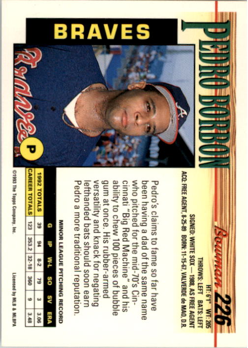 A0118- 1993 Bowman Baseball Karte #S 1-250 + Rookies -du Pick- 15 + Gratis US - Bild 433 von 479