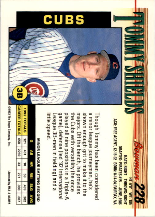 A0118- 1993 Bowman Baseball Karte #S 1-250 + Rookies -du Pick- 15 + Gratis US - Bild 437 von 479