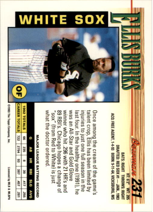 A0118- 1993 Bowman Baseball Karte #S 1-250 + Rookies -du Pick- 15 + Gratis US - Bild 443 von 479