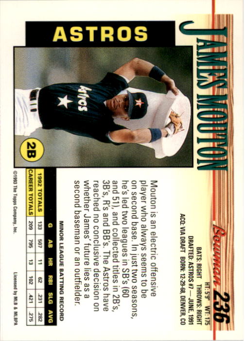 A0118- 1993 Bowman Baseball Karte #S 1-250 + Rookies -du Pick- 15 + Gratis US - Bild 453 von 479