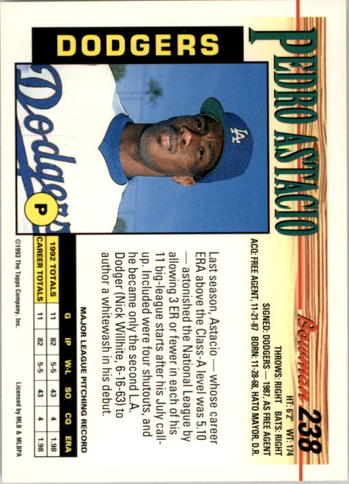 A0118- 1993 Bowman Baseball Karte #S 1-250 + Rookies -du Pick- 15 + Gratis US - Bild 457 von 479