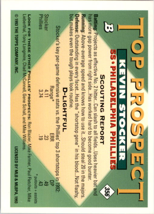 1993 Bowman Baseball "Main Set" Base Cards #251 to #500 - Picture 213 of 499