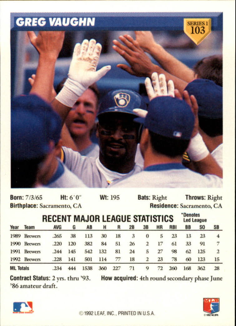 B1980- 1993 Donruss Baseball Cards 1-250 +Rookies -You Pick- 15+ FREE US SHIP - Picture 207 of 501