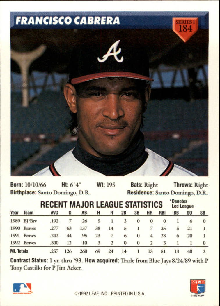 B1980- 1993 Donruss Baseball Cards 1-250 +Rookies -You Pick- 15+ FREE US SHIP - Picture 369 of 501