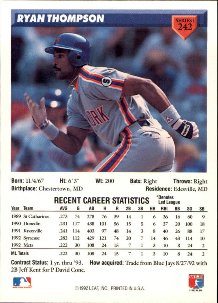 B1980- 1993 Donruss Baseball Cards 1-250 +Rookies -You Pick- 15+ FREE US SHIP - Picture 485 of 501