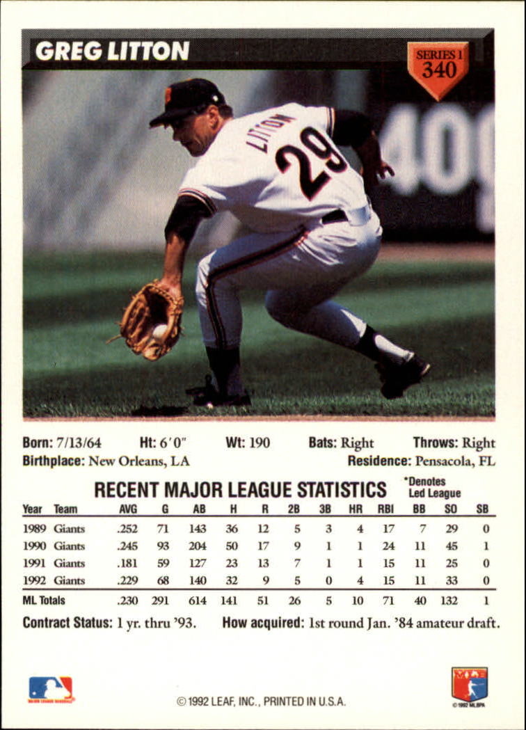 B1980- 1993 Donruss Baseball Cards 251-500 +Rookies -You Pick- 15+ FREE US SHIP - Picture 177 of 485
