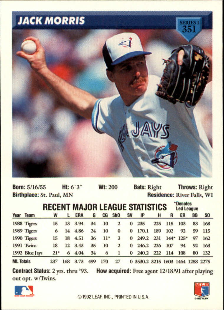 B1980- 1993 Donruss Baseball Cards 251-500 +Rookies -You Pick- 15+ FREE US SHIP - Picture 199 of 485
