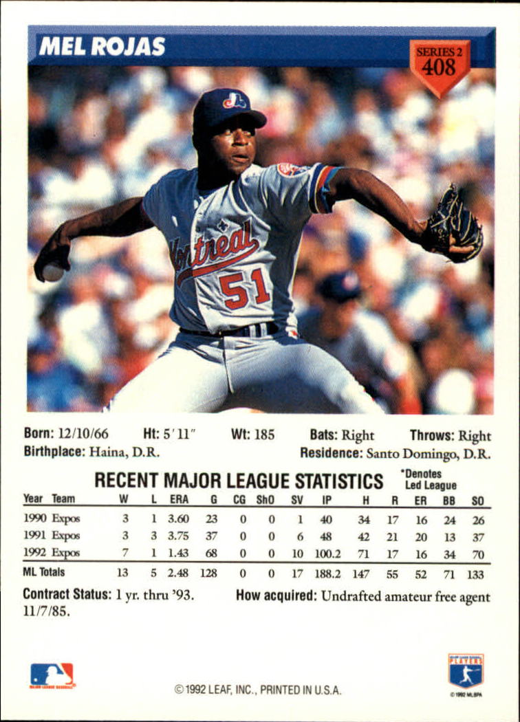 Sports Card Back