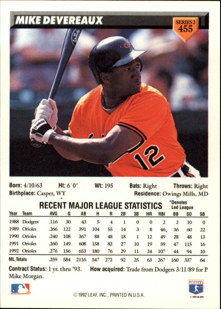 B1980- 1993 Donruss Baseball Cards 251-500 +Rookies -You Pick- 15+ FREE US SHIP - Picture 399 of 485