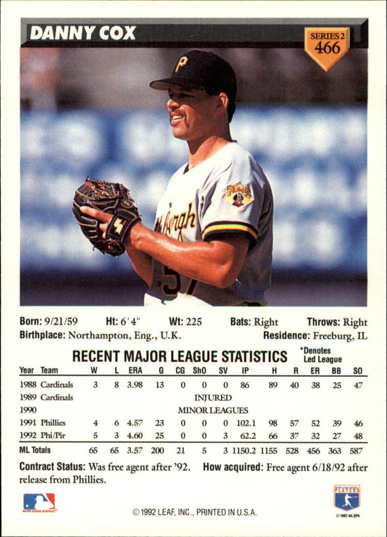 B1980- 1993 Donruss Baseball Cards 251-500 +Rookies -You Pick- 15+ FREE US SHIP - Picture 421 of 485