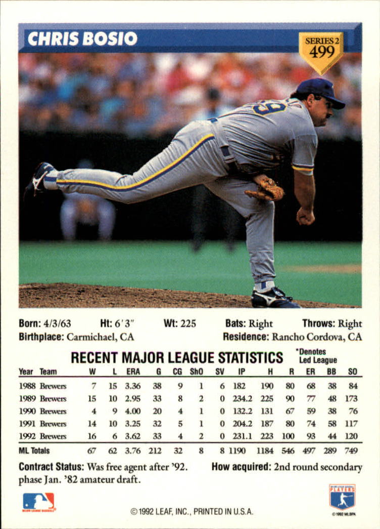 Sports Card Back