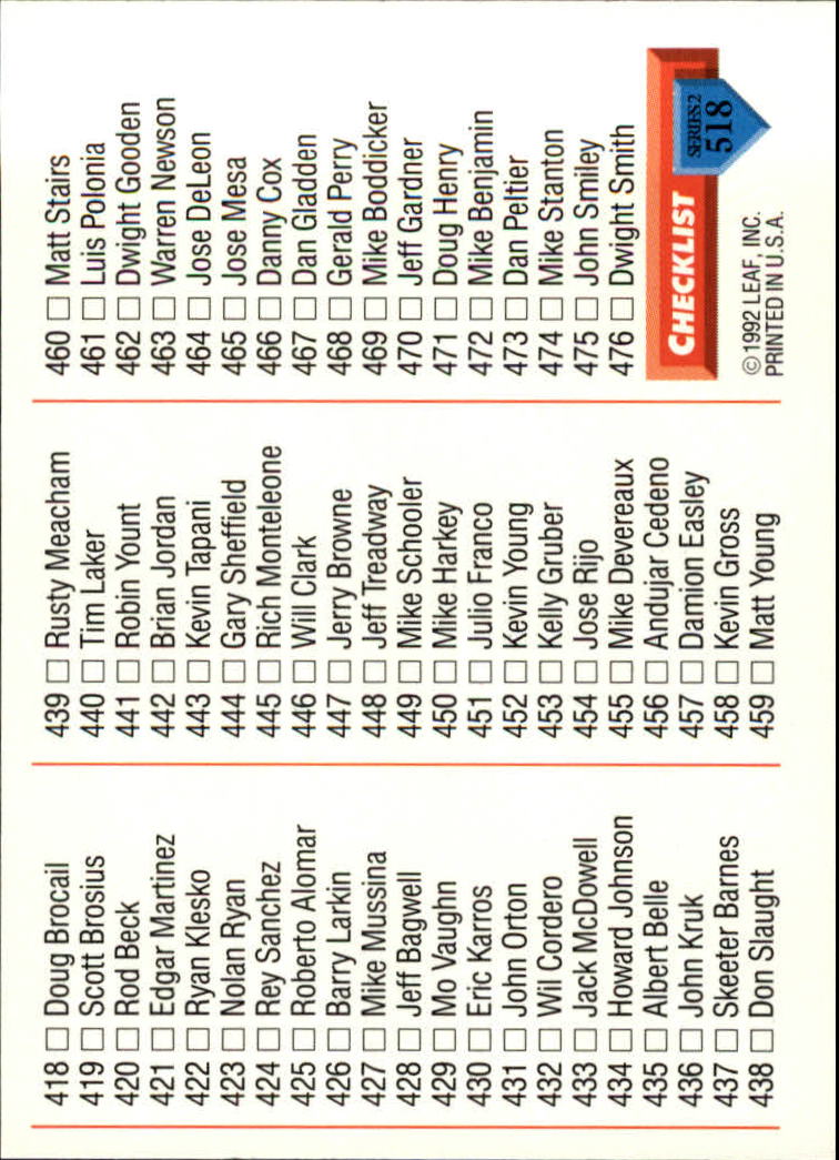 1993 Donruss #518 Cal Ripken Jr./Kenny Lofton CL back image