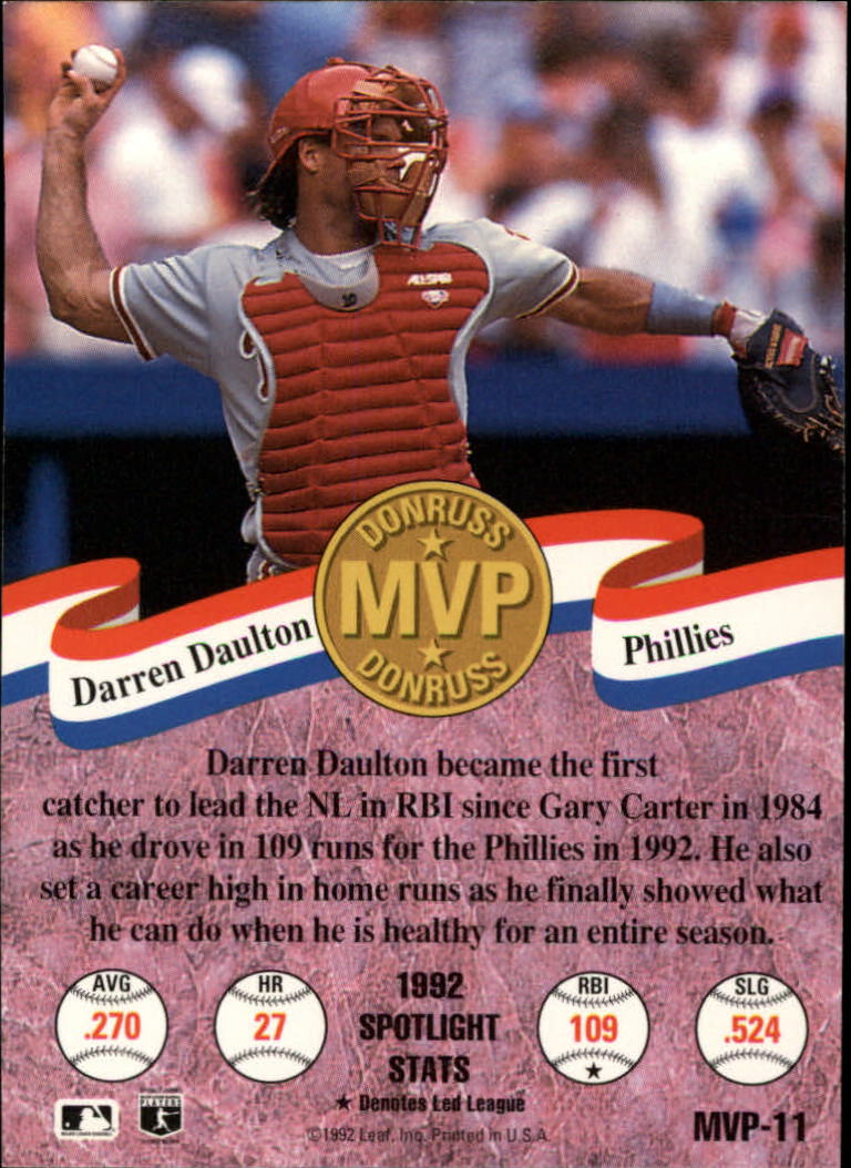 1993 Donruss MVPs #11 Darren Daulton - NM-MT