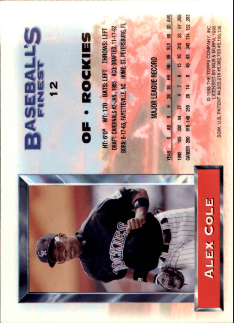 A6559- 1993 Feinstes Baseball Card # S 1-199 + Rookies -du Pick- 15 + Kostenlose - Bild 17 von 351