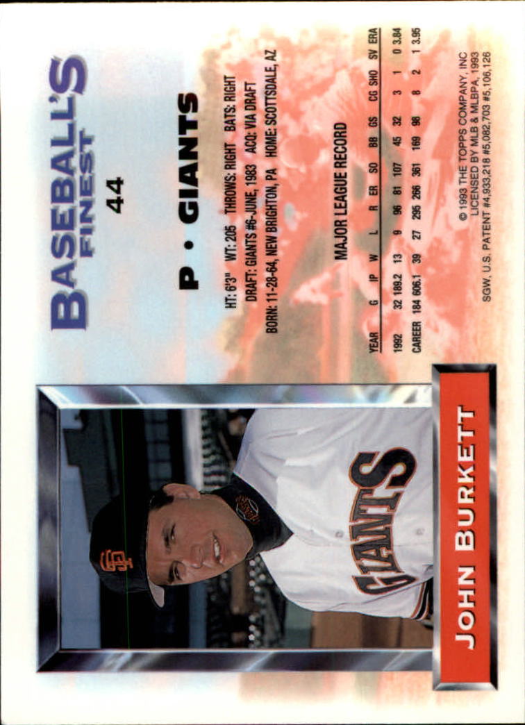 A6559- 1993 Feinstes Baseball Card # S 1-199 + Rookies -du Pick- 15 + Kostenlose - Bild 71 von 351